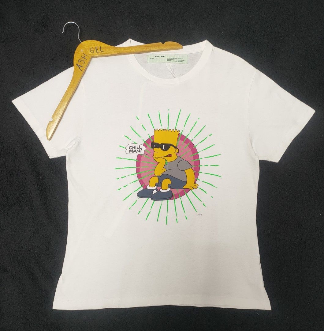 Off white Bart Simpson Tshirt Authentic Luxury Apparel on Carousell