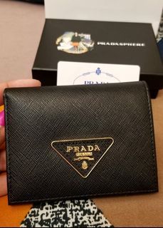 ☆ONHAND!☆ Prada Saffiano Leather Bifold Multi-Pockets Wallet with Coin Purse