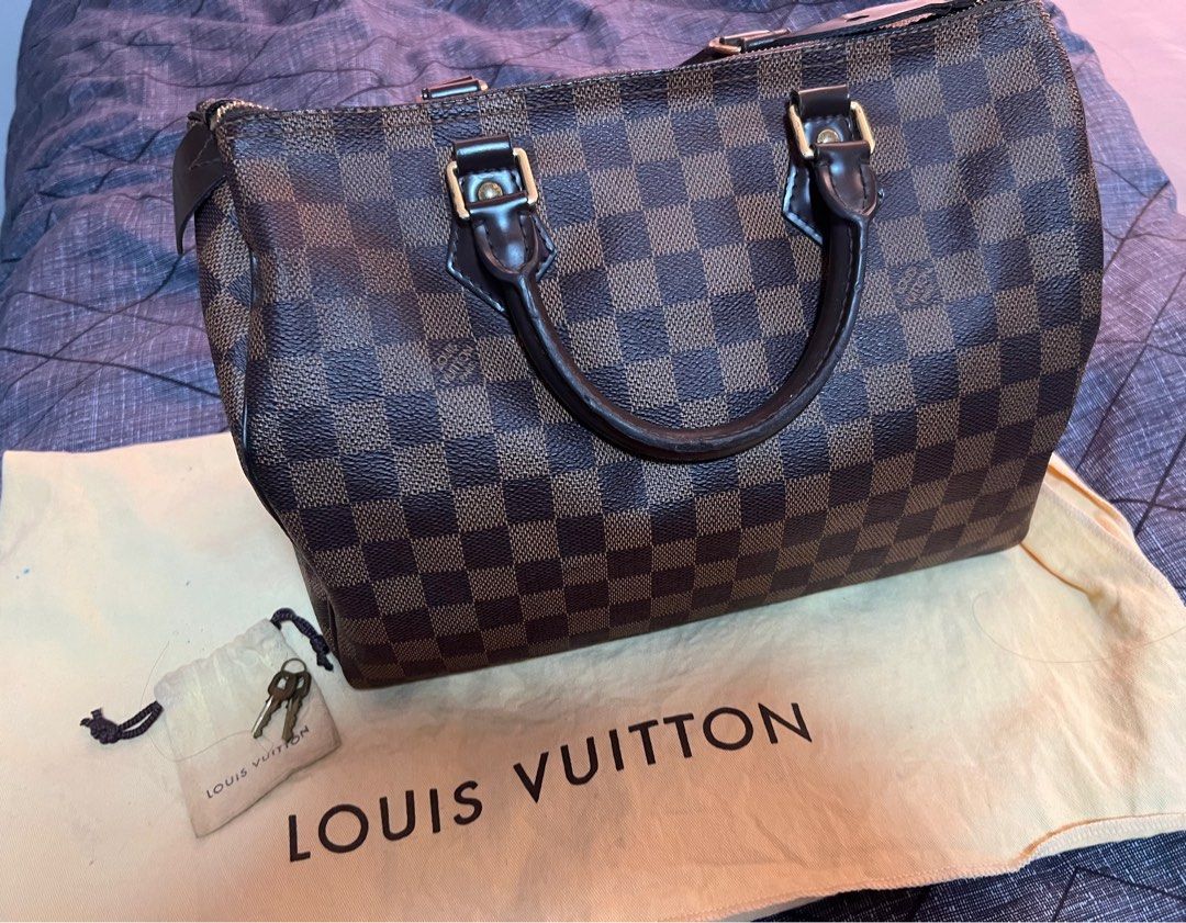 OPEN FOR LAYAWAY Louis Vuitton LV Speedy Boudelier Damier Ebene 30 Women s Fashion Bags Wallets Tote Bags on Carousell