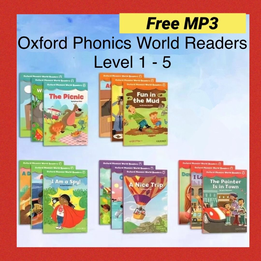 Oxford Phonics World Readers Level 1-5 (15 books , free MP3) zz, 興趣及遊戲, 書本&  文具, 小朋友書- Carousell