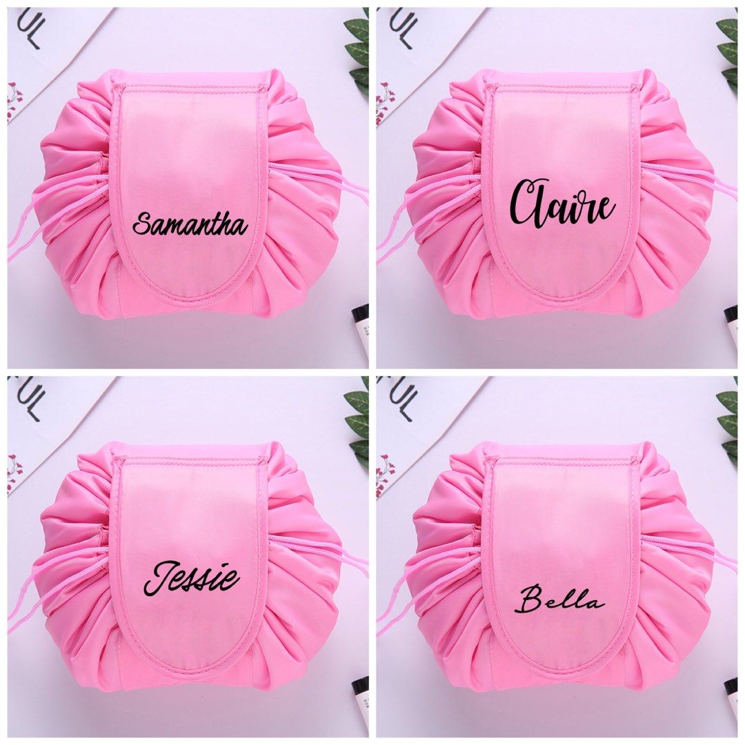 Personalised drawstring makeup clearance bag