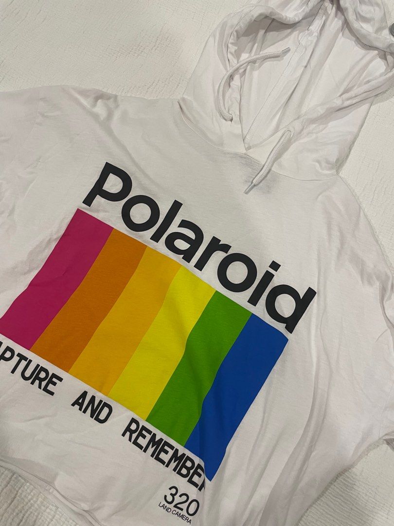 polaroid cropped hoodie Women s Fashion Tops Other Tops on