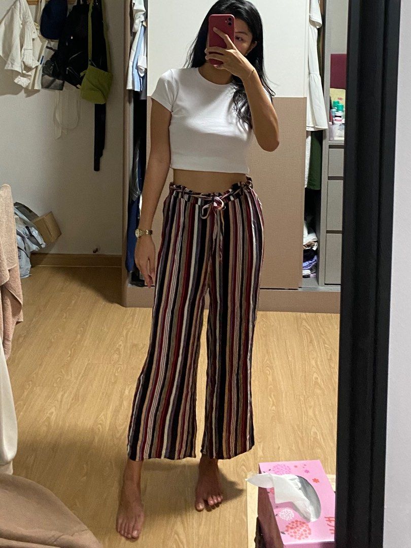Rainbow flowy pants outlet