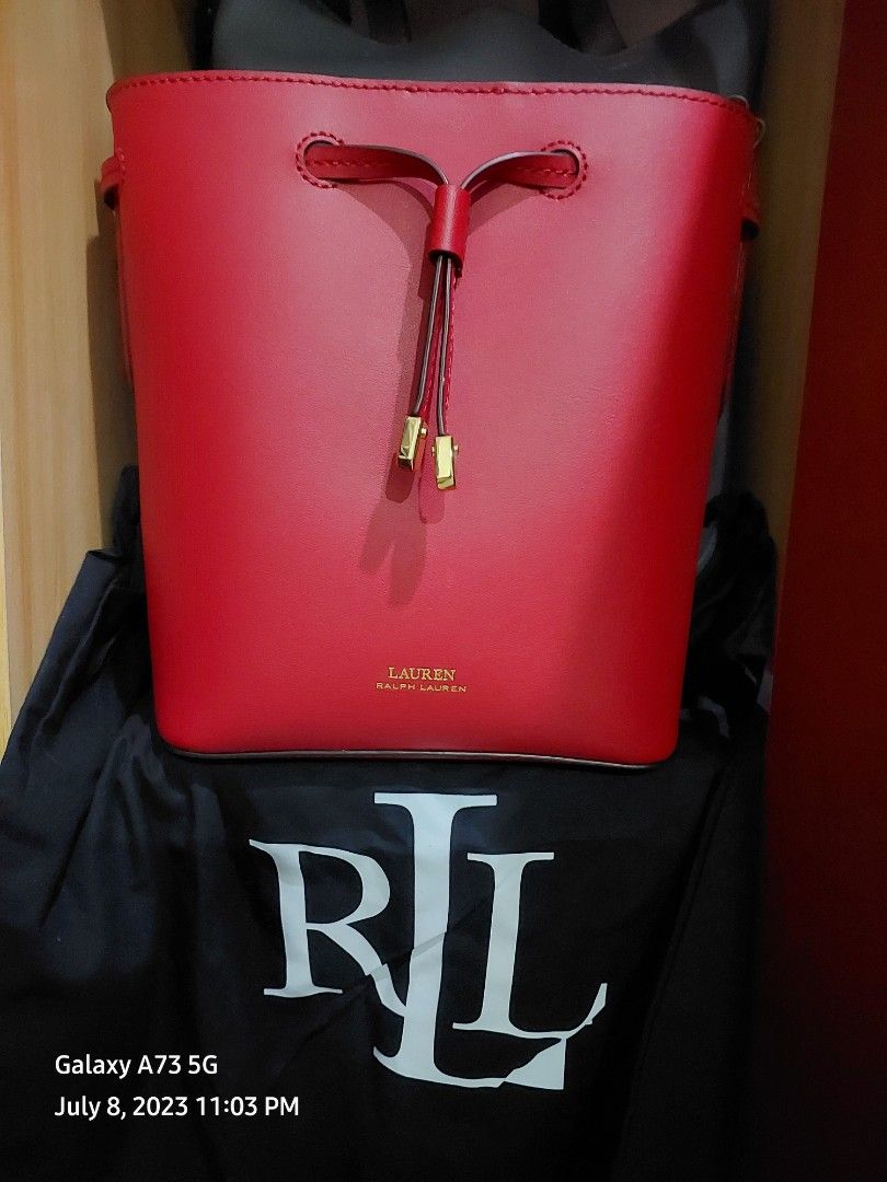 Polo ralph lauren mini debby drawstring bag in 2025 red