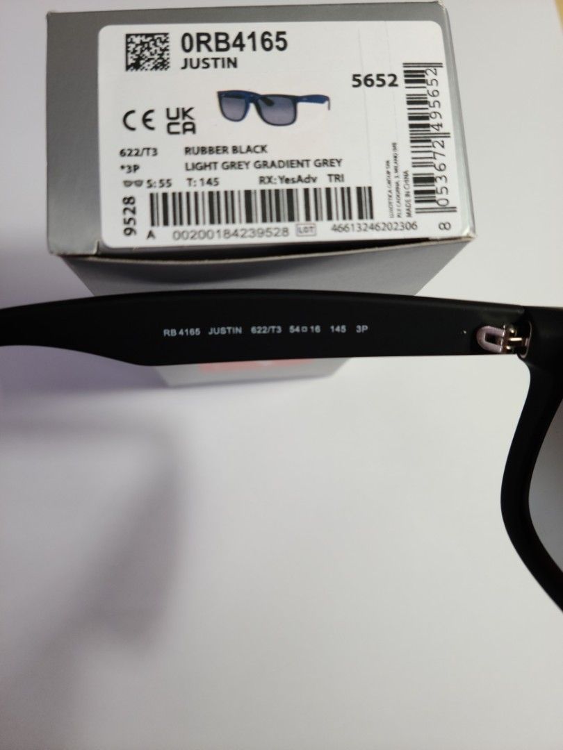 Ray Ban RB4165- Justin Polarized 622/T3 - 55, 男裝, 手錶及配件