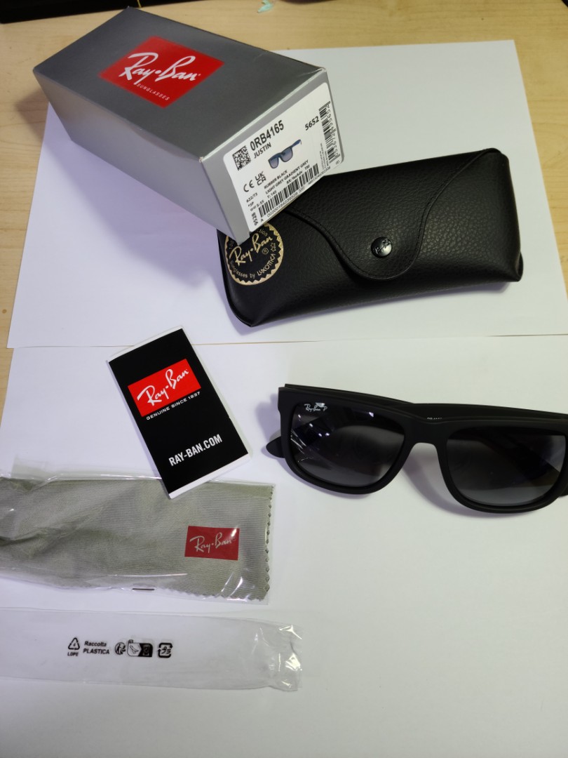 Ray Ban RB4165- Justin Polarized 622/T3 - 55, 男裝, 手錶及配件