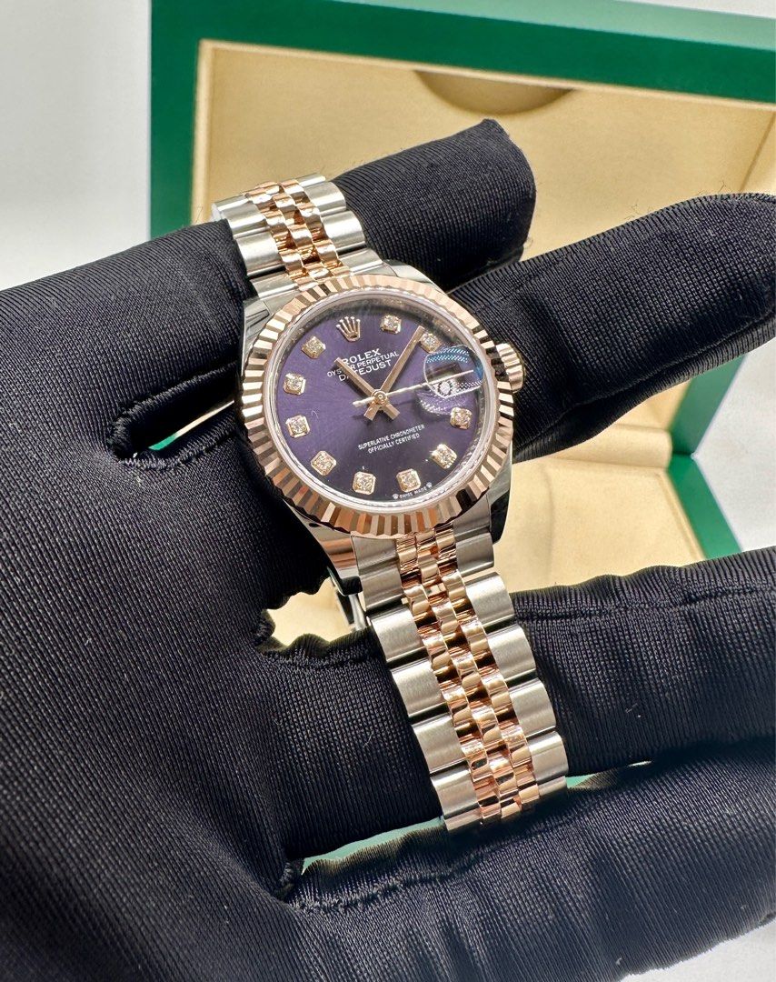 Rolex datejust new arrivals purple dial