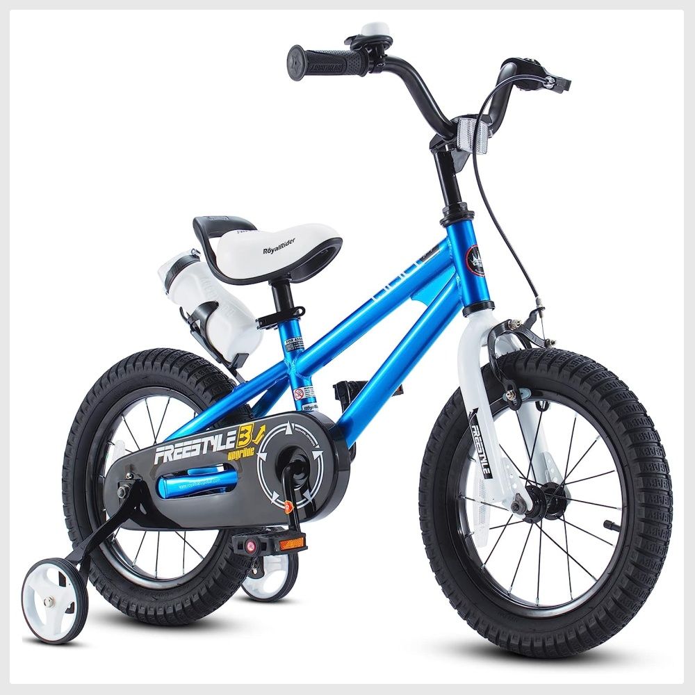 RoyalBaby Freestyle Kids Bike 12 inch Bicycle for Boys Girls Ages 3 12 Years Multiple Color Options Blue 12 Inch With Training Wheels Sports Equipment Bicycles Parts Bicycles on Carousell
