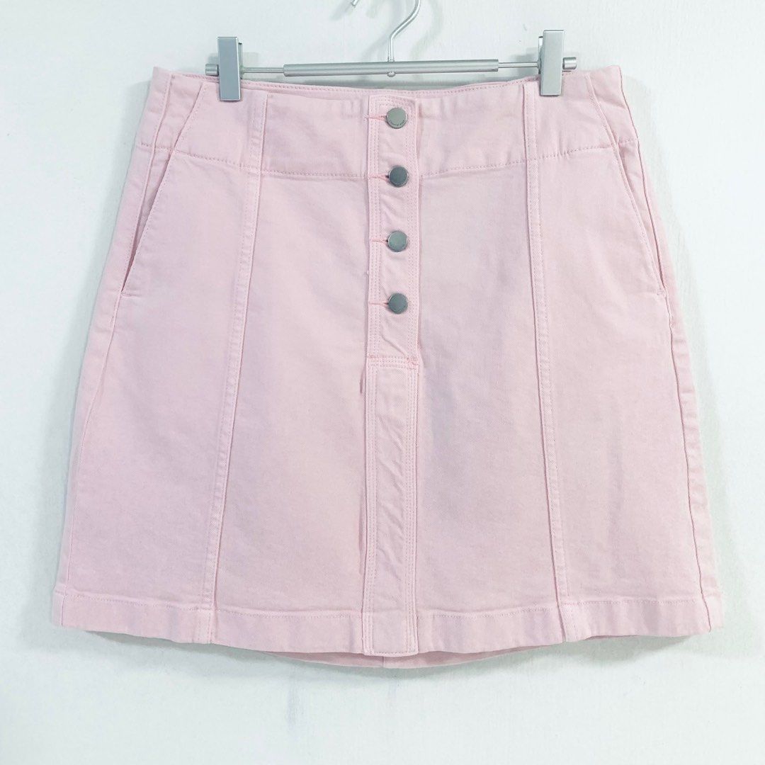 Button front mini skirt country road online