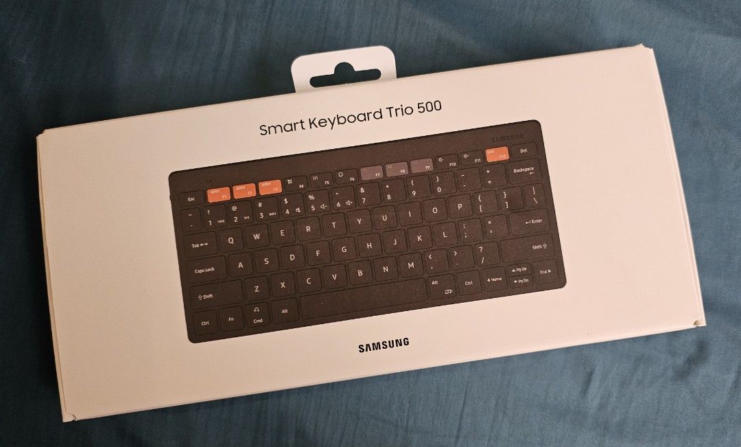 Samsung Smart Keyboard Trio 500 (Category: Computer Keyboard) located in Quezon City. Submitted by jazelromero (Listing ID 1242624590, Image 1). Description: brand new Samsung Smart keyboard Trio 500.