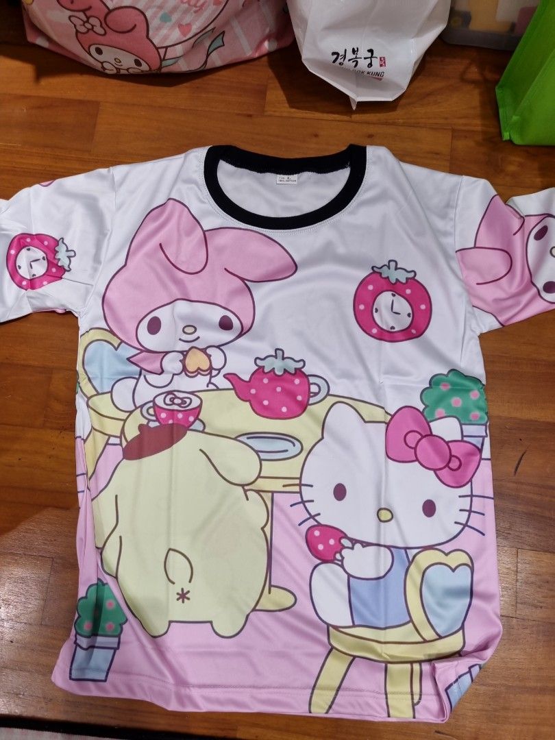 Sanrio melody & hello kitty dri fit shirt, Women's Fashion, Tops ...