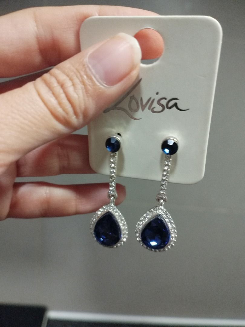 Imitation discount sapphire earrings