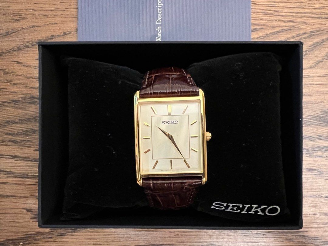 Seiko Watch Gold ESSENTIALS SWR064 Hirob Unisex, 男裝, 手錶及配件