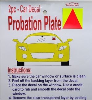 [FREE MAILING] P Plate, Probation Plate Windscreen Triangle Sticker (2pcs)