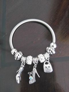 Silver charm bracelet