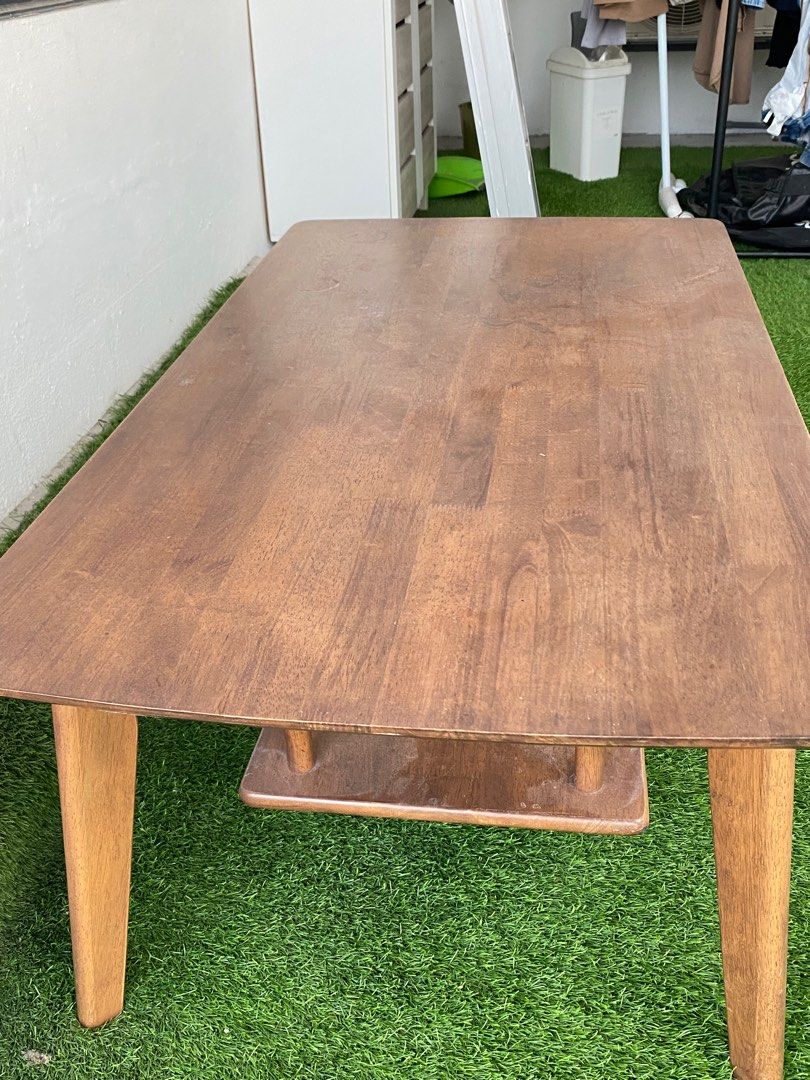 Solid wood coffee table, Furniture & Home Living, Furniture, Tables