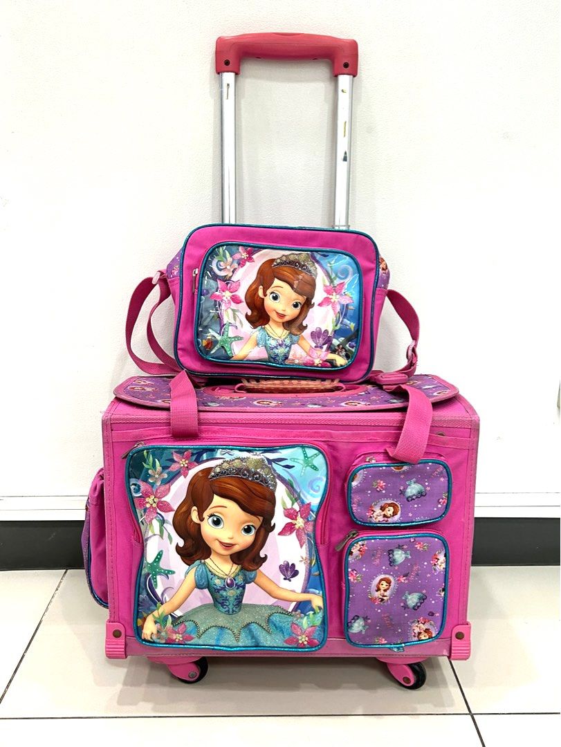 Sofia the First School Trolley Bag Babies Kids Babies Kids Fashion on Carousell