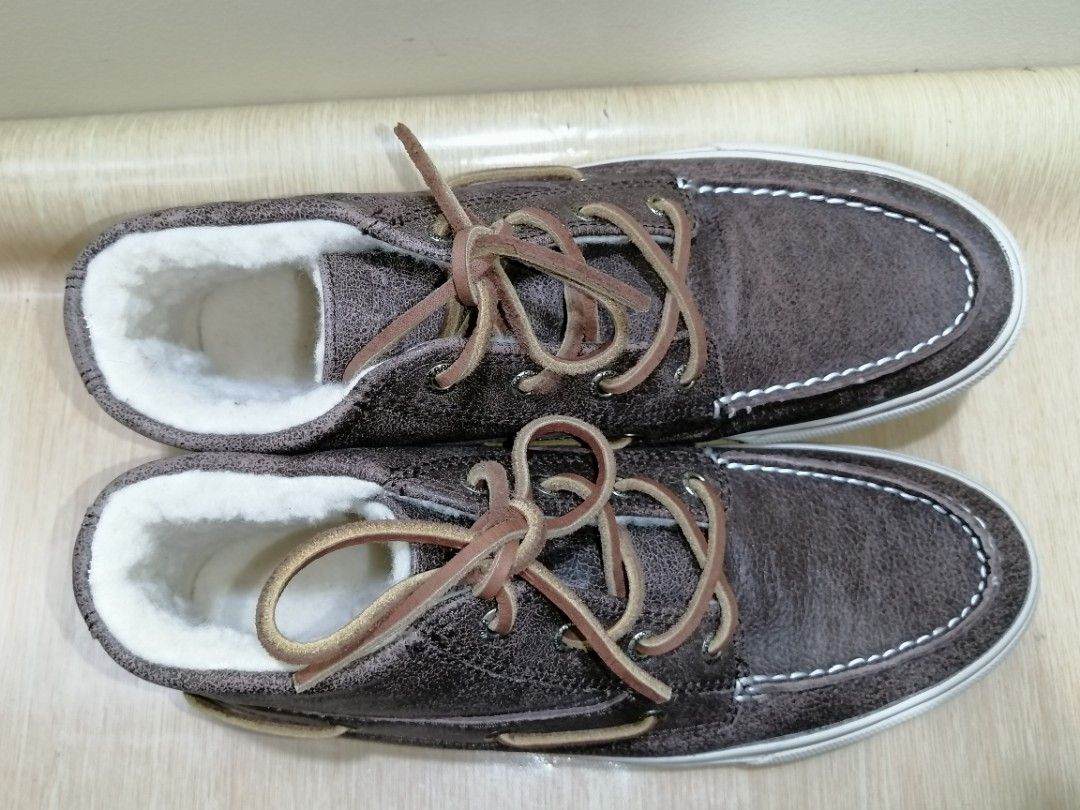 Sperry Size 8.5 Men's Hi-Top Leather Deck Shoes, Men's Fashion, Footwear,  Casual Shoes on Carousell