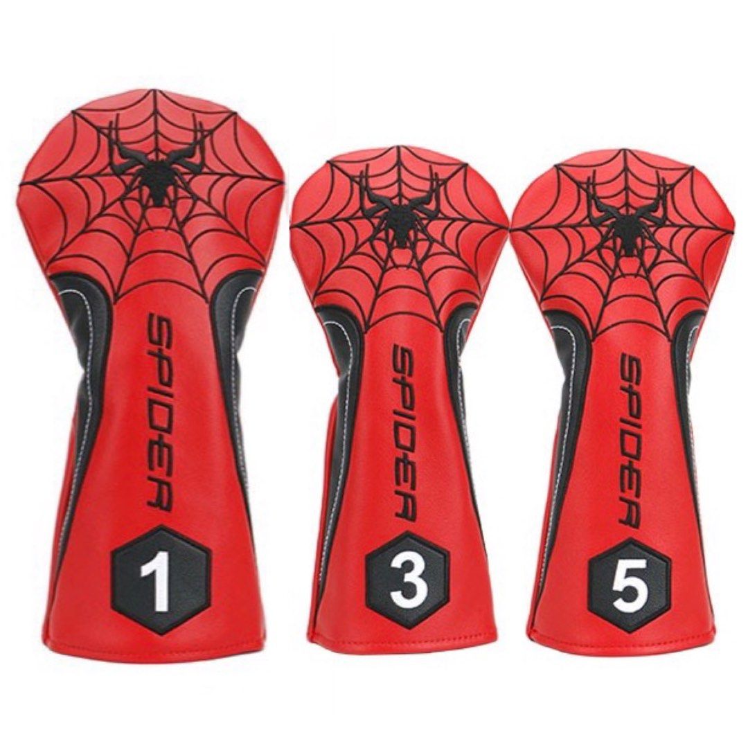 Spider Man Golf Driver | Wood 3 & 5 | Hybrid 135H Headcover (Red) Universal  Marvel Spider-Man