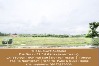 **strictly for buyer only**  The Enclave Alabang 350sqm lot for sale