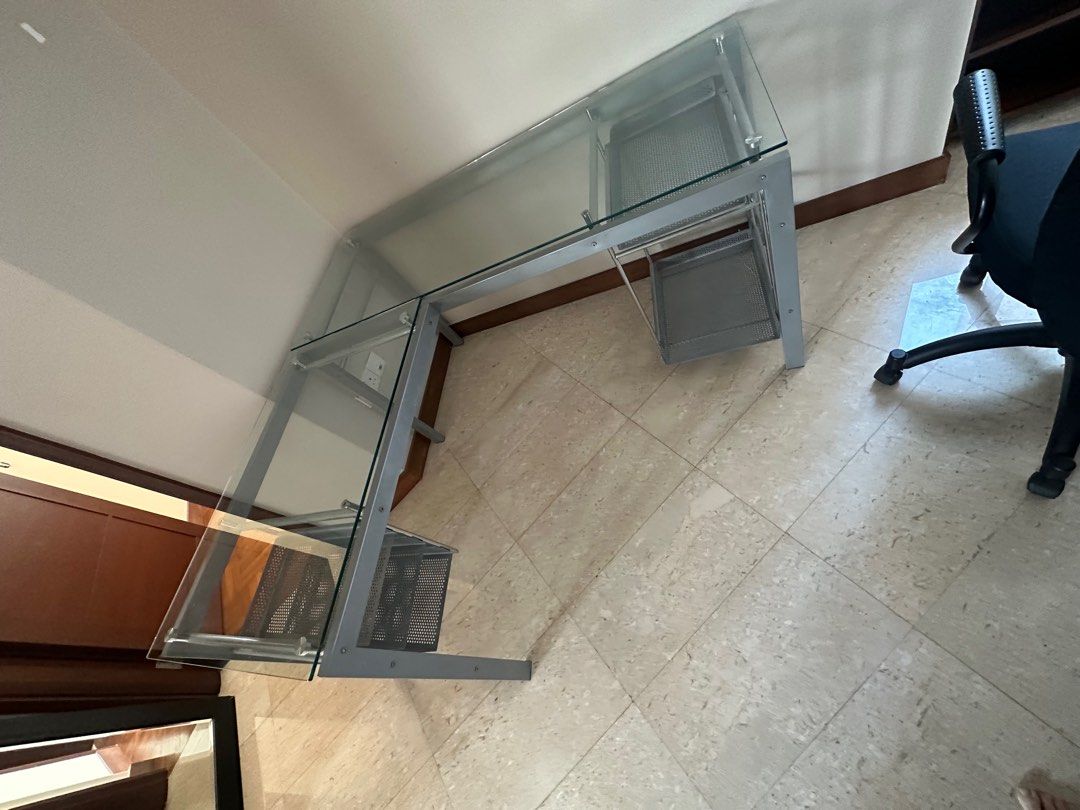 Study table glass, Furniture & Home Living, Furniture, Other Home