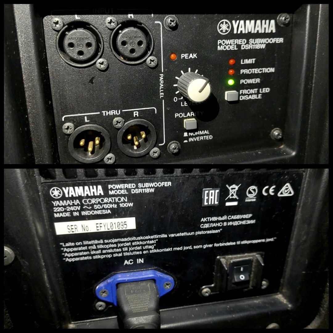 SUBWOOFER ACTIVE YAMAHA DSR 118W ORIGINAL on Carousell