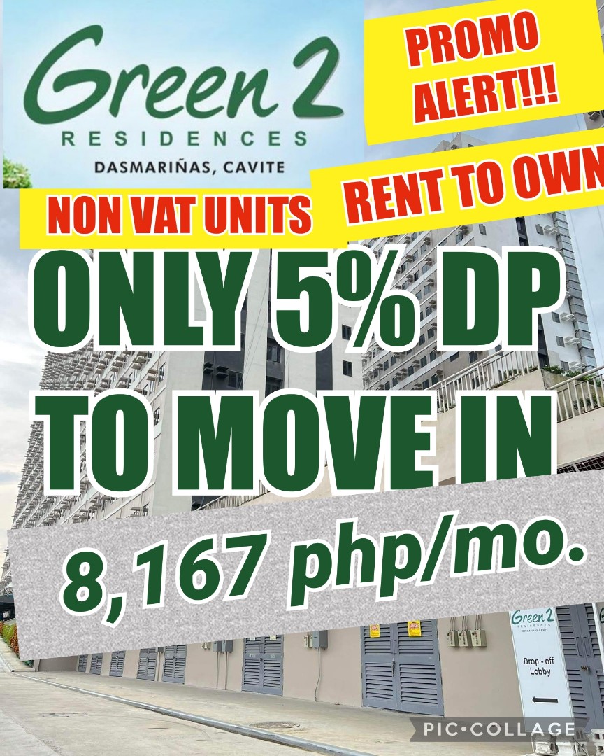 Sure Unit SMDC GREEN 2 RESIDENCES DASMARINAS CAVITE Rent To Own near LA