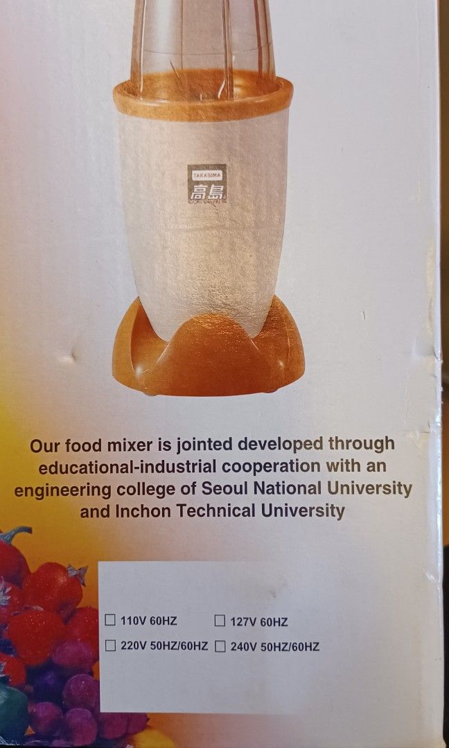 Takasima (Korean Brand) Mixer/Blender, TV & Home Appliances, Kitchen