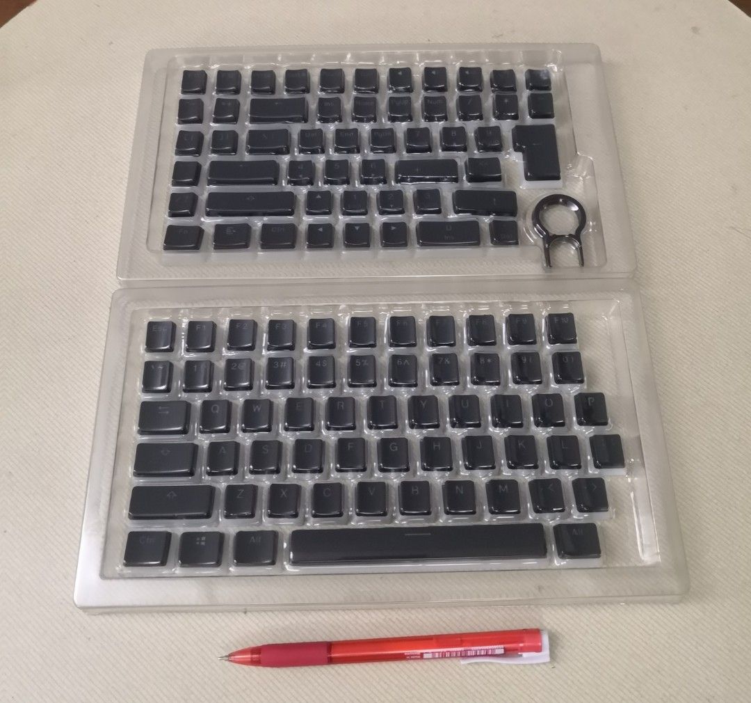 TECWARE pudding pbt keycap set (Black), Computers & Tech, Parts