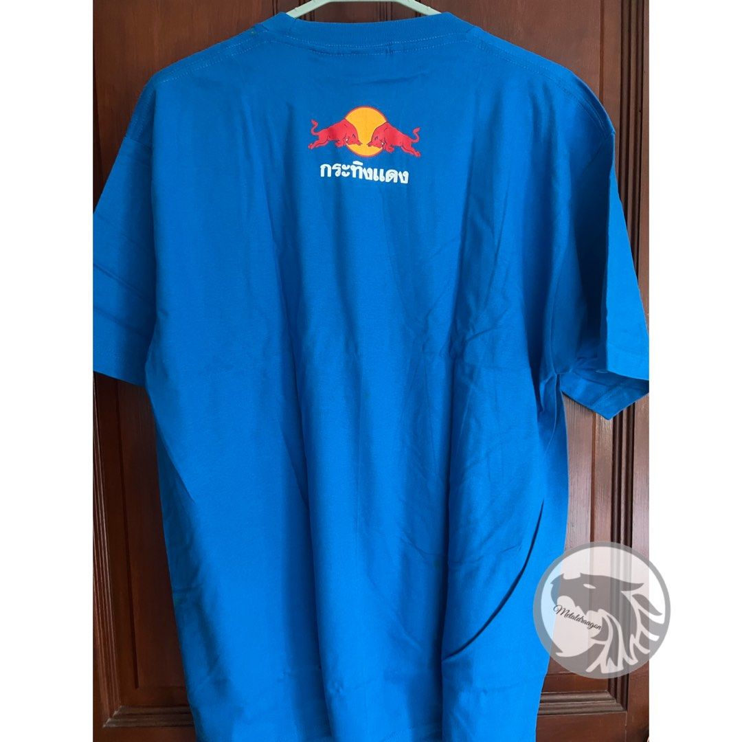 🟢 SOLD Thailand Classic Thai Red Bull Tee T Shirt Blue