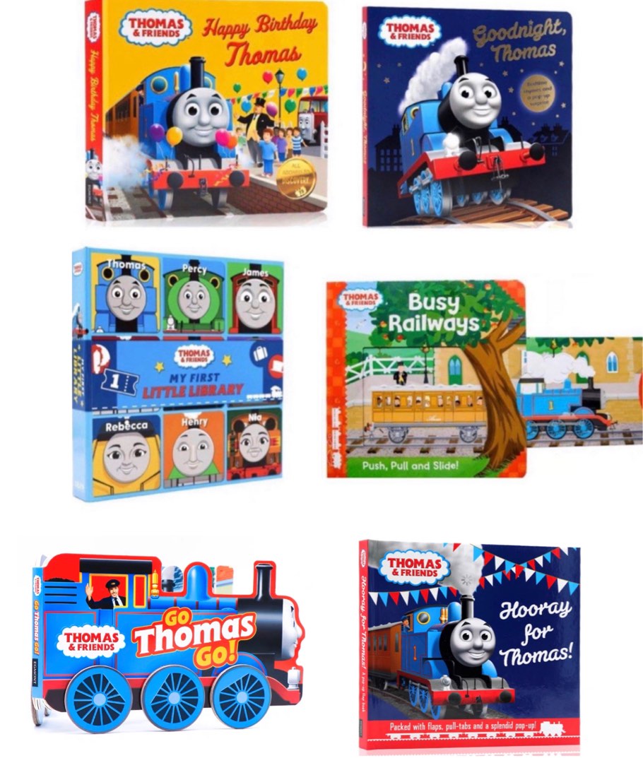 Thomas Friends Happy Birthday Goodnight Thomas Friends My First Little Library 9 Board Book Collection Busy Railway Hooray for Thomas Thomas Go Board Book Hobbies Toys Books Magazines Children s Books