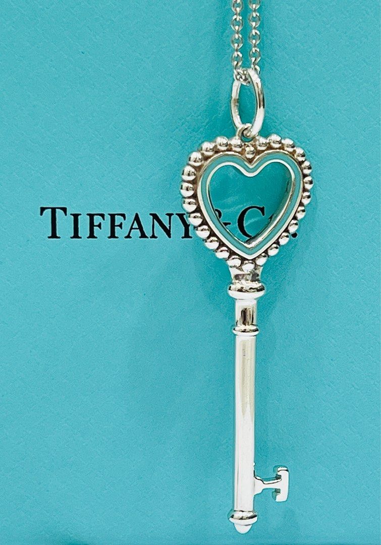 Tiffany key pendant with enamel necklace (S0163), Luxury, Accessories
