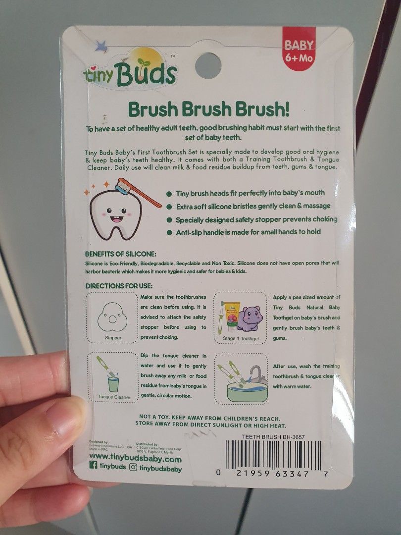 Tiny Buds Baby's First Toothbrush & Tongue Cleaner Set (6 Months & Up