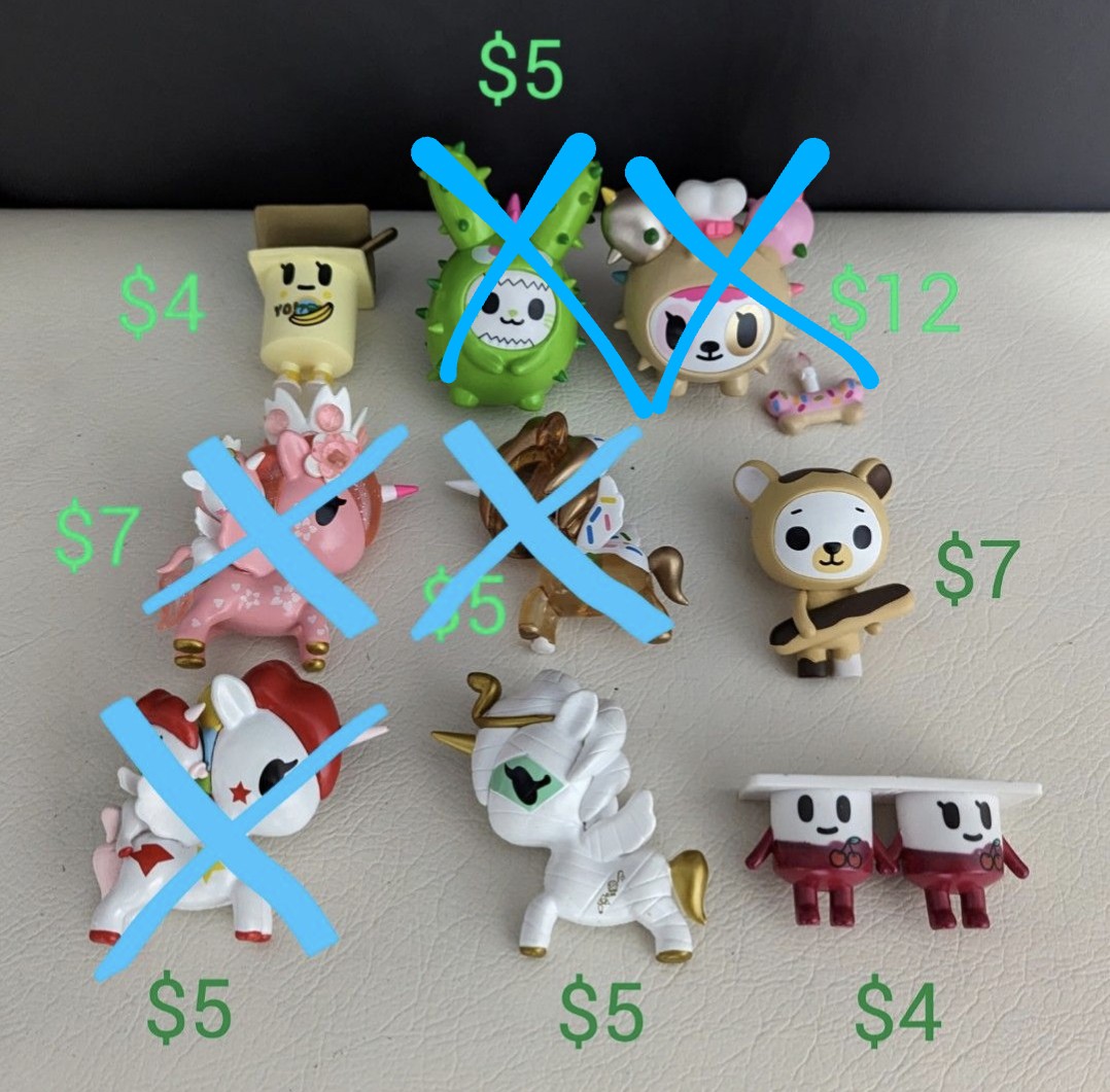 Tokidoki CLEARANCE (negotiable) Unicrono / Stellina / Cactus Pup