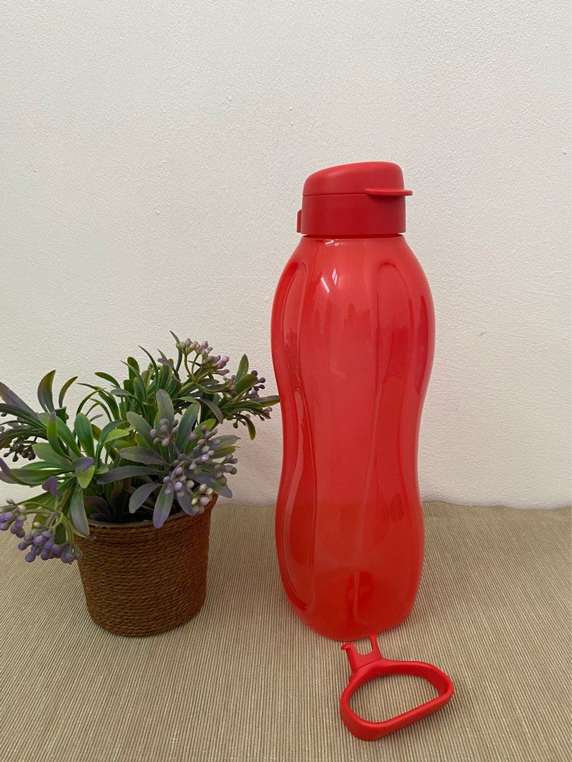 TUPPERWARE DRINK WATER ECO BOTTLE FLIP LID PURPLE GLITTER 750ML