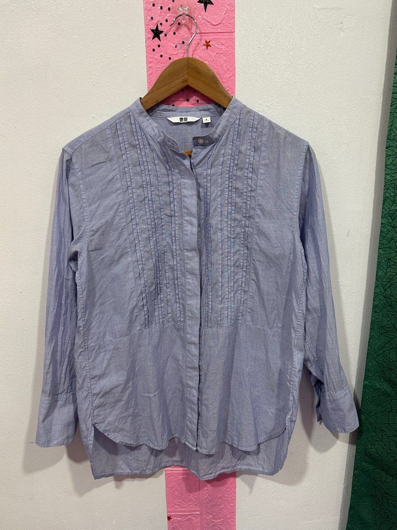 Uniqlo chinese collar women on Carousell