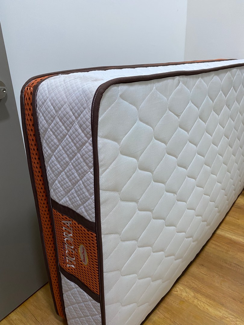 URGENT Bed frame & Mattress Super single, Furniture & Home Living