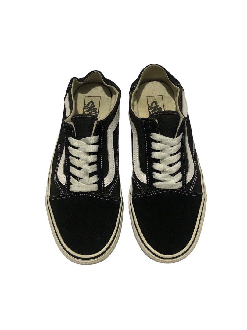 Vans oldskool mule black white shoes, Fesyen Pria, Sepatu , Sneakers di  Carousell