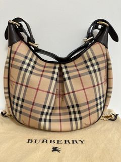 Burberry Beige/Red Haymarket Check PVC and Leather Pochette Bag Burberry |  The Luxury Closet