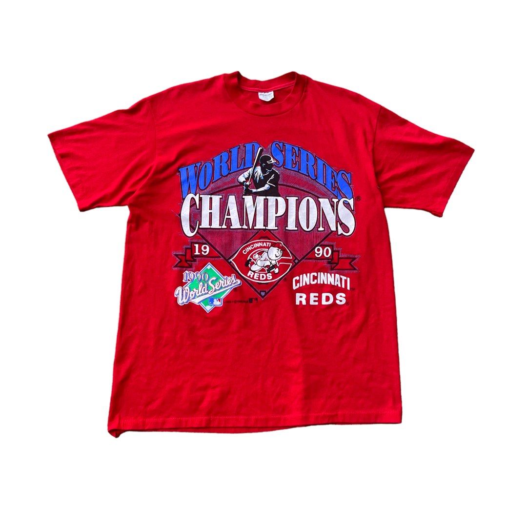 Vintage Cincinnati Reds World Series Champions T-Shirt Size Large 1990 90s  MLB