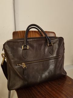 100% authentic Mulberry vintage briefcase in black congo leather