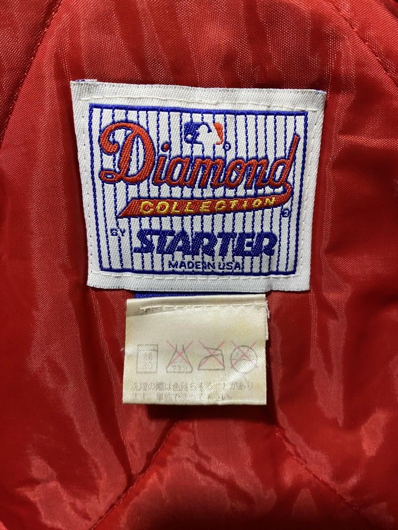 Vintage 90s ATLANTA BRAVES Jacket - Diamond Collection by STARTER - Size L  LARGE