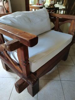 Wooden two seater chair
