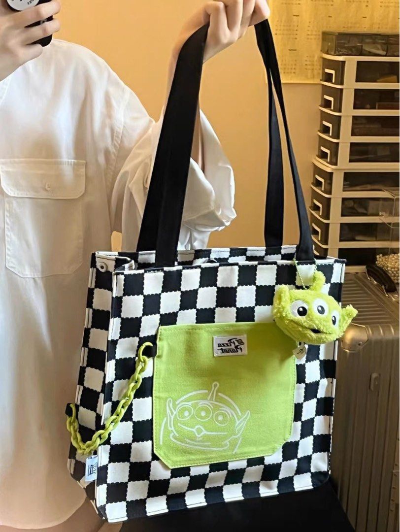 Checkered shoulder hotsell bag