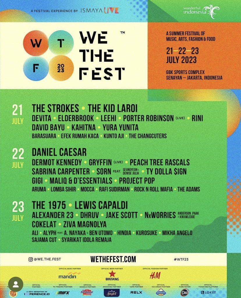 WTS We The Fest WTF 2023 Day 1 Early Entry on Carousell