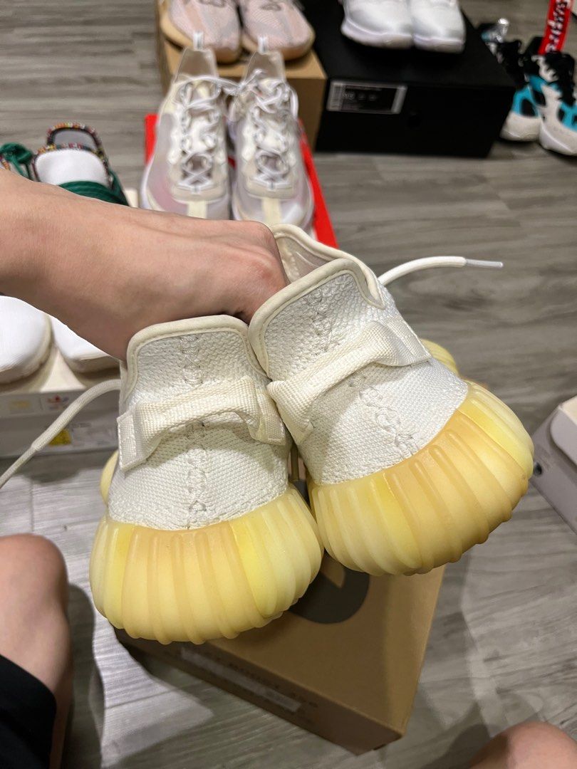 Yeezy 350 cheap cream on feet