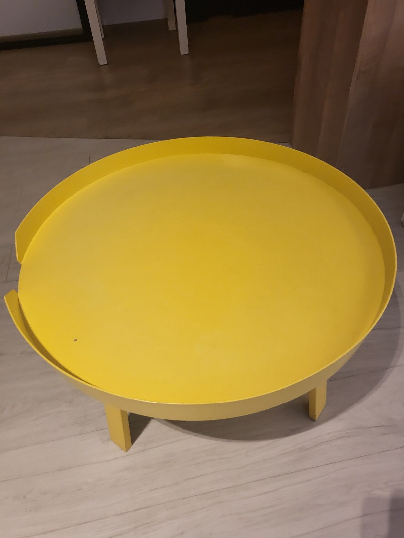 Yellow coffee table, Furniture & Home Living, Furniture, Tables & Sets