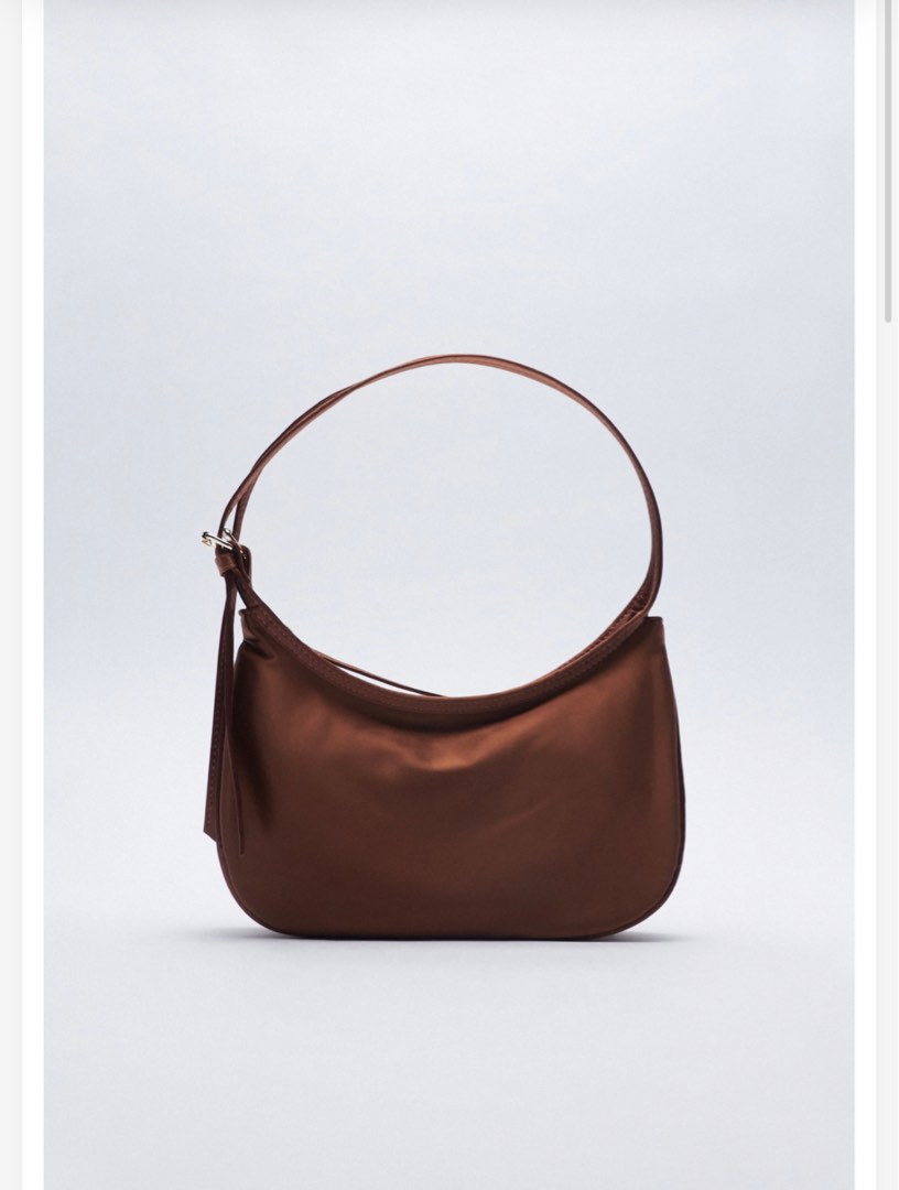Zara Brown Satin Bag, Women's Fashion, Bags & Wallets, Shoulder Bags on