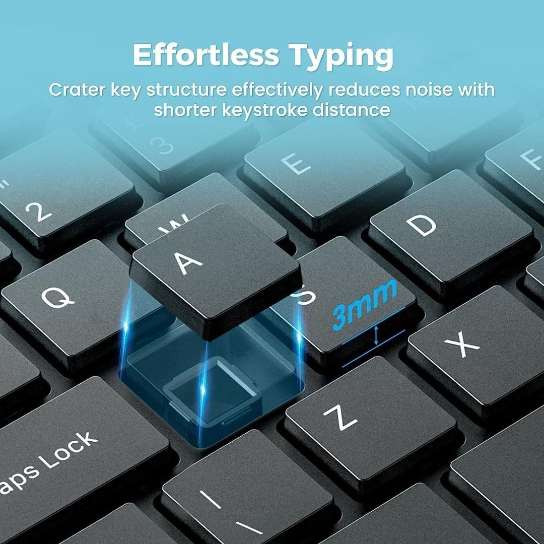 3127) WIRELESS KEYBOARD, 2.4G FULL SIZE WIRELESS KEYBOARD WITH NUMERIC