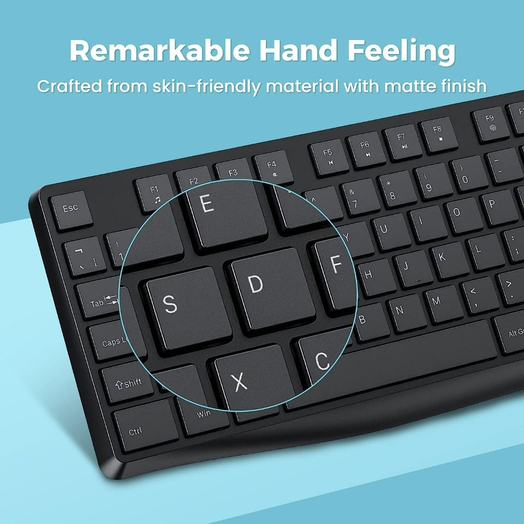 3127) WIRELESS KEYBOARD, 2.4G FULL SIZE WIRELESS KEYBOARD WITH NUMERIC